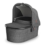 Bassinet V3 - Compatible with Vista, Cruz, Ridge Strollers - Overnight Sleep Solution - Mattress, Sheet and Bug Shield Included - Greyson (Charcoal Mélange/Carbon Frame)