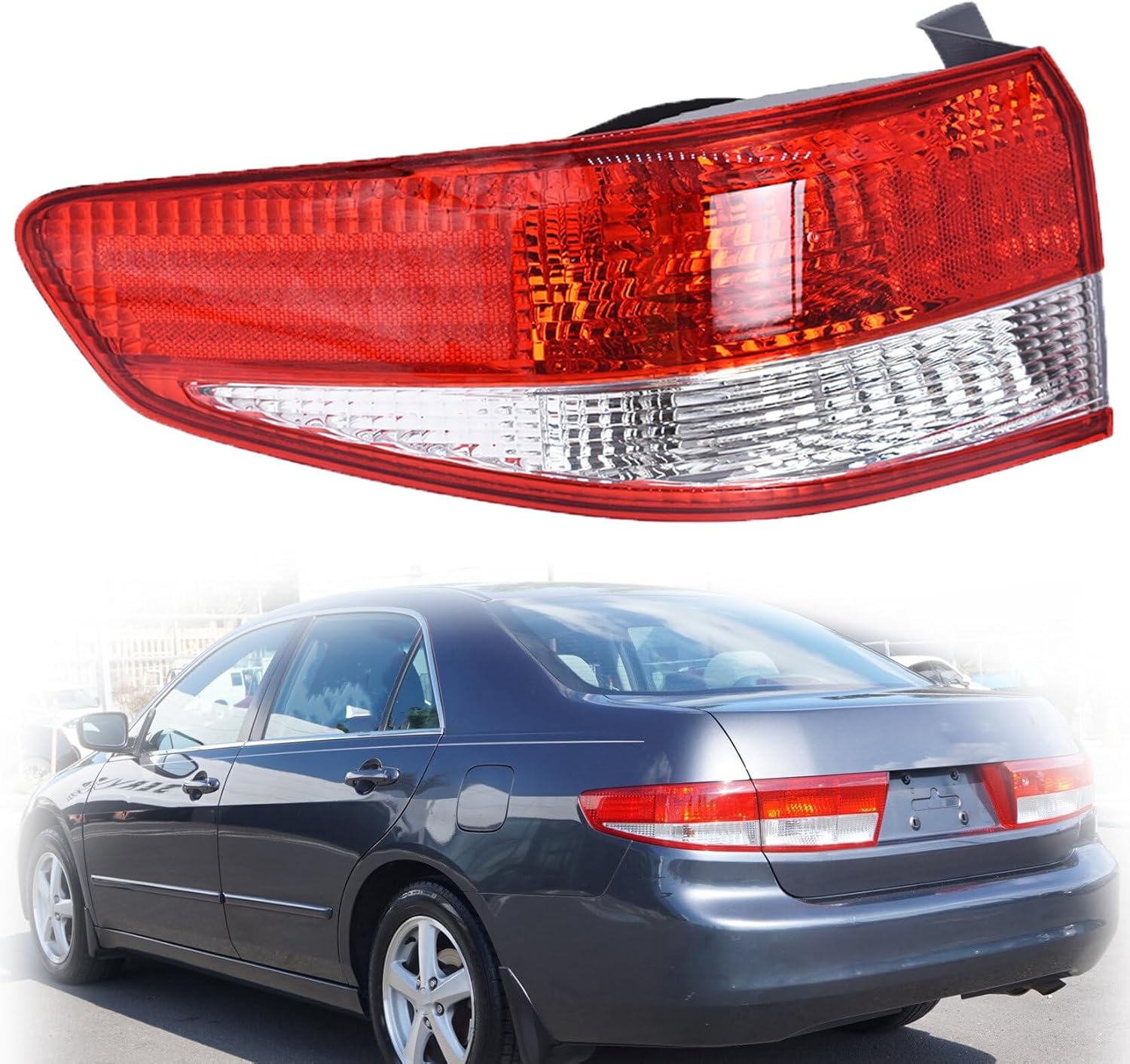 Tail Light Left Side Replacement for 2003-2004 Accord Sedan Rear Brake Lamp 33551SDAB01