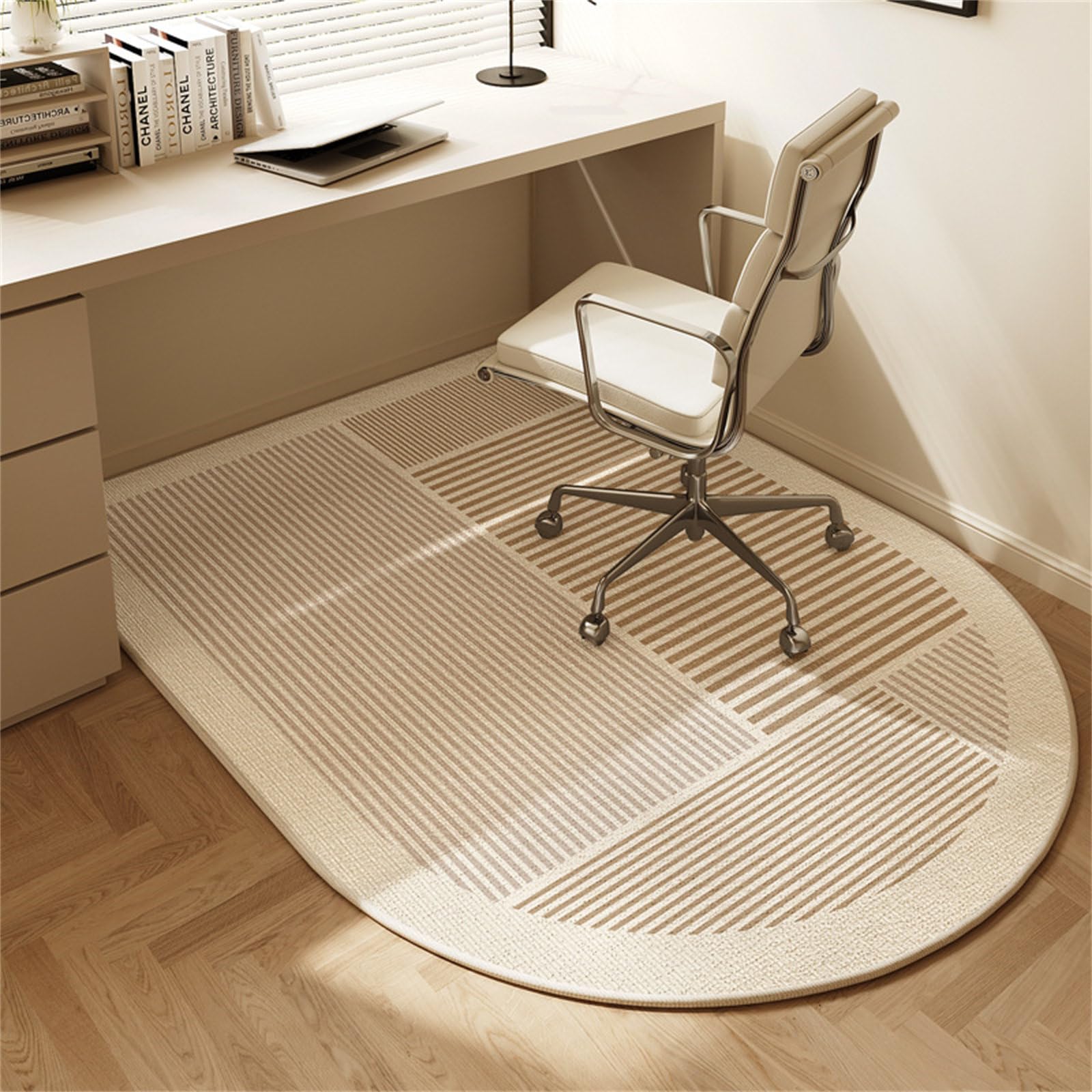 Tapis de chaise de bureau épais anti-rayures antidérapant pour bois et carrelage, design facile à glisser, parfait pour la maison et le bureau (5120 x 150 cm)