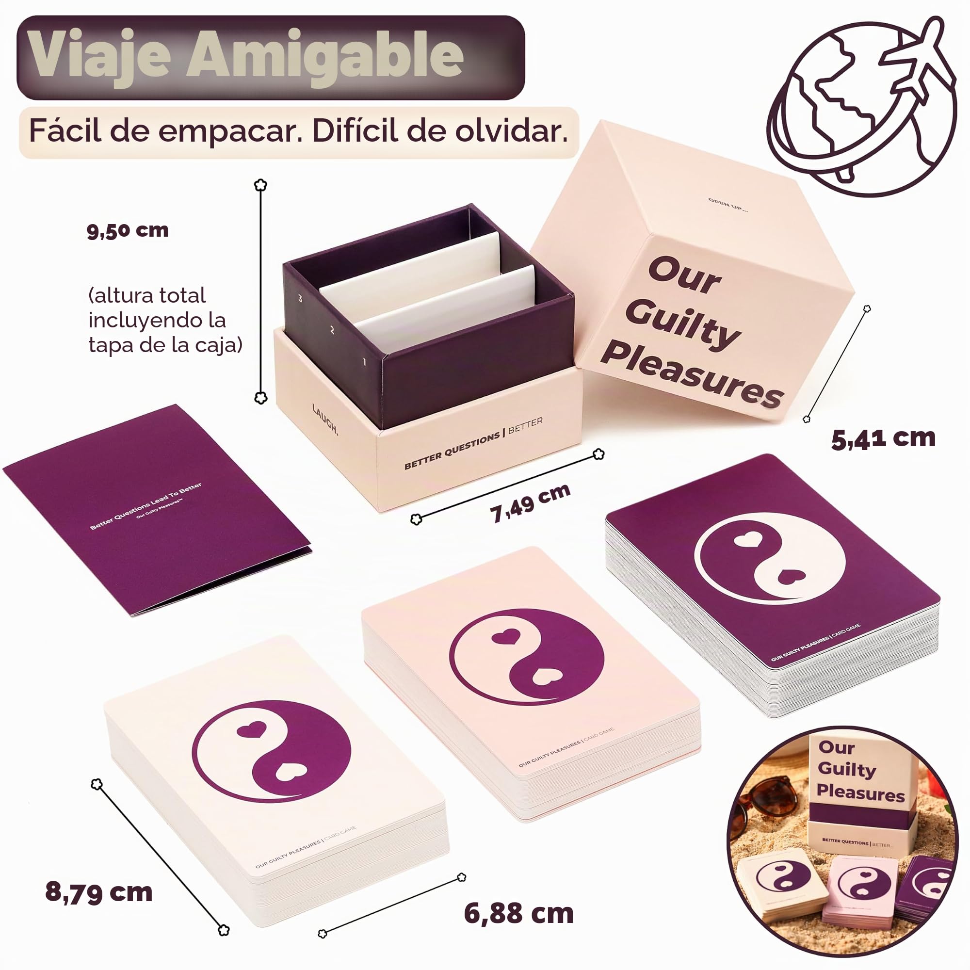 Our Guilty Pleasures Juego de parejas, las mejores tarjetas de conversación para parejas, perfecto para una cita nocturna, 120 cartas, 3 niveles emocionantes
