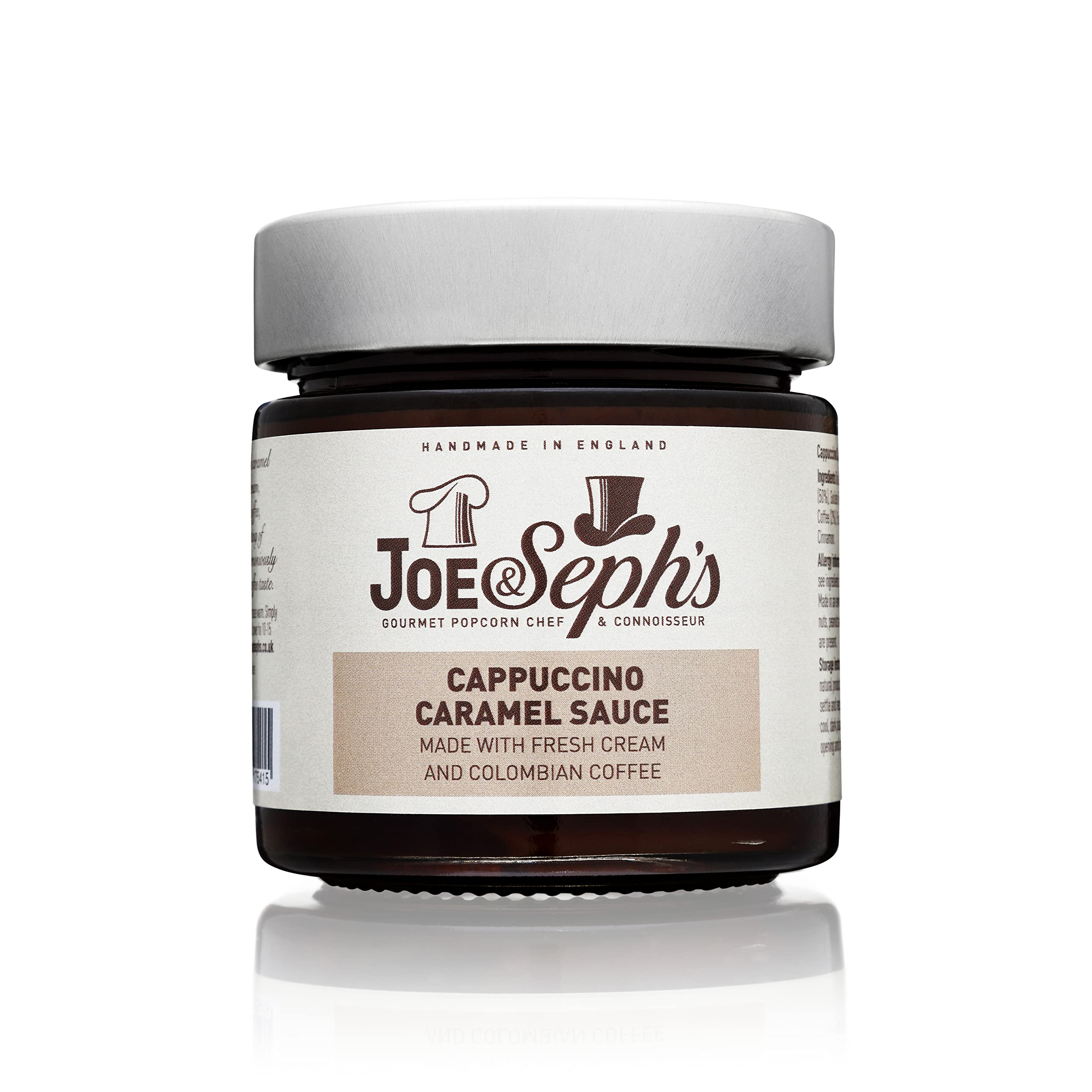 Joe & Seph’s Cappuccino Caramel Sauce (1 x 230g) | Caramel Drizzle, Ice Cream Sauce, For Coffee, Home Baking, Cakes, Vegetarian Syrup
