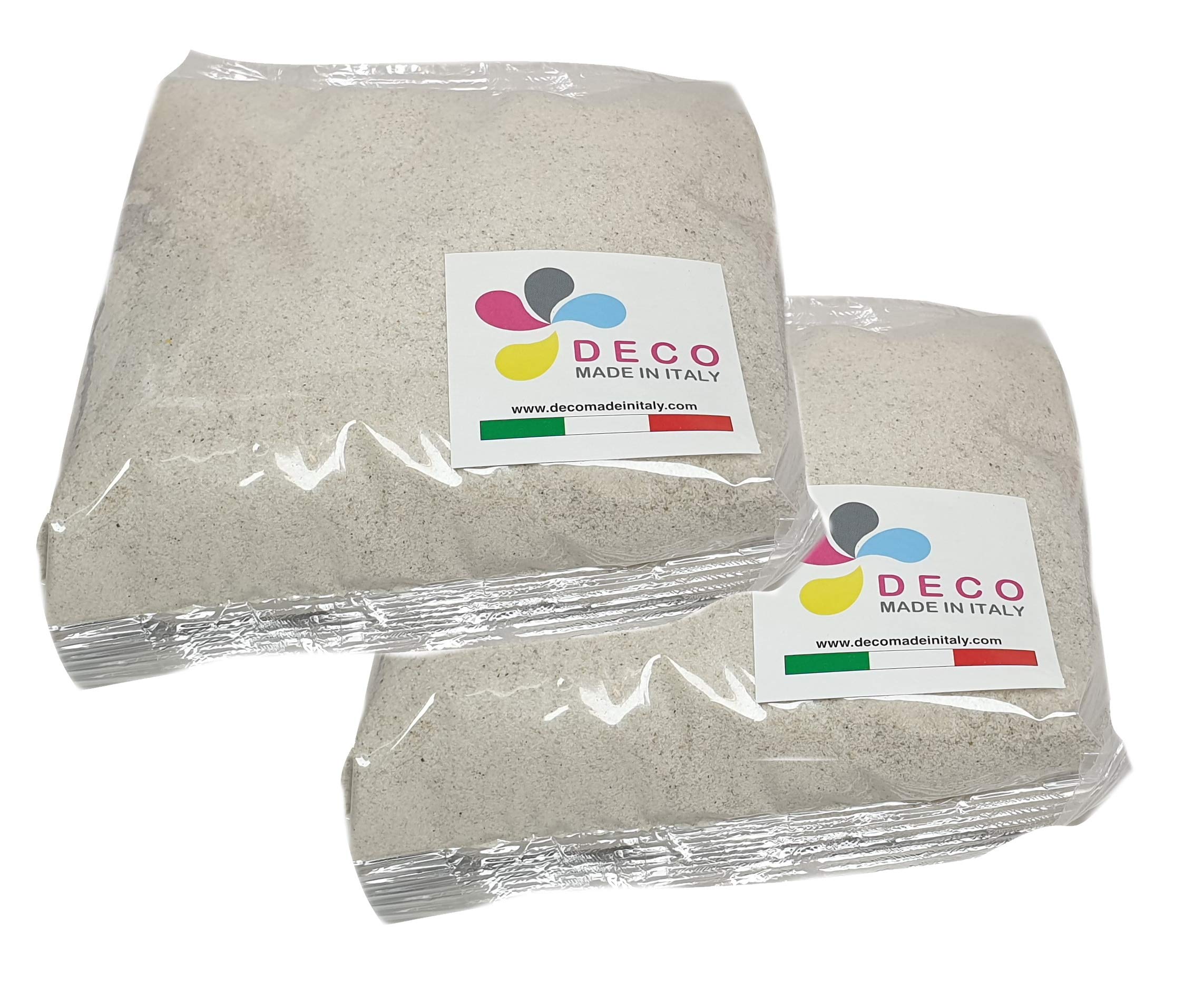 Decomadeinitaly Sable coloré pour décorations de 0,3/0,7 mm. Paquet de 2 kg. (Beige Naturel)
