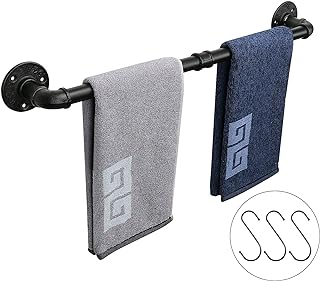 NearMoon Industrial Pipe Towel Bar, Heavy Duty Bathroom Hardware Towel H...