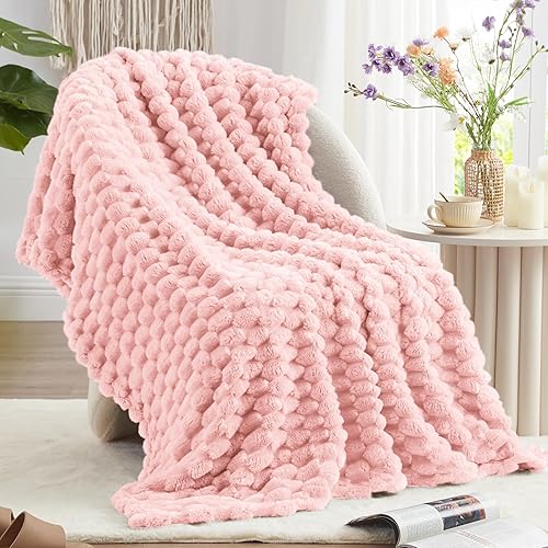EXQ Home Manta de forro polar para sofá o cama, manta decorativa de imitación 3D de conchas de tortuga jacquard, acogedora manta de franela suave y