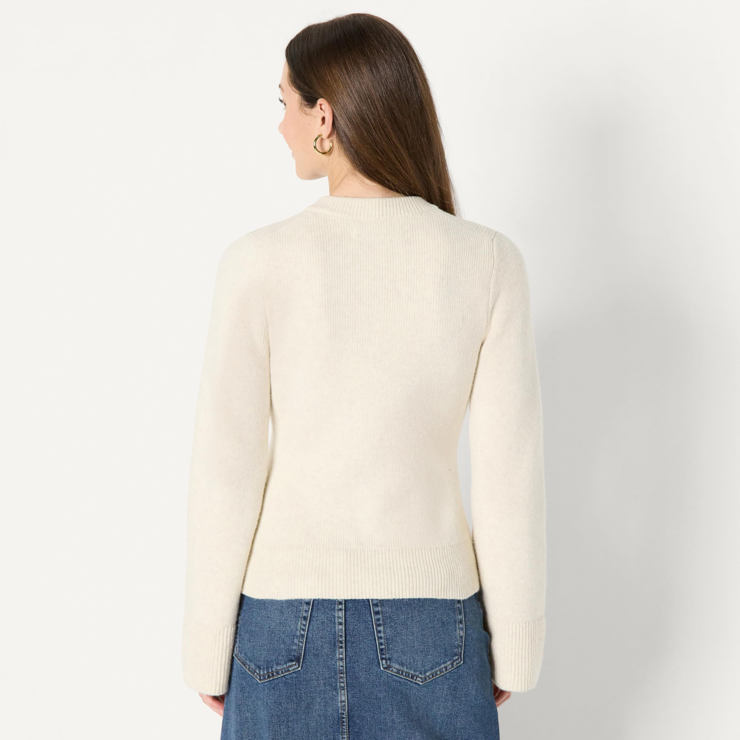 Amazon Essentials (Demi's Pick) Women's Regular-Fit Long-Sleeve Cardigan with Bell Sleeves and Shaped Waist