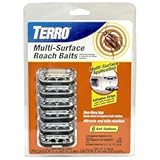 T500 Indoor Multi-Surface Roach Bait Stations - Indoor Cockroach Killer&comma; 6 Bait Stations&comma; Black