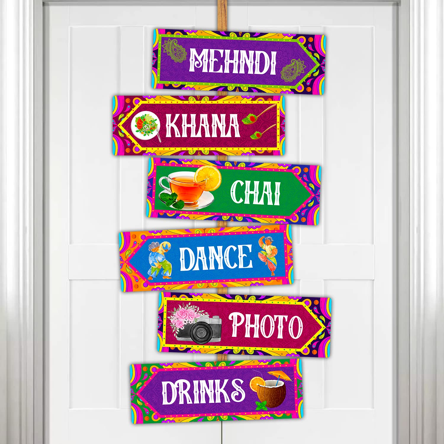 Party Propz Cardstock Wedding Door Decoration-6Pcs Sangeet Decoration Items For Marriage | Marriage Decoration Items For Wedding | Haldi Mehndi Decoration Items For Marriage | Wedding Decoration Items (B0BS9L1NND) Amazon Price History, Amazon Price Tracker