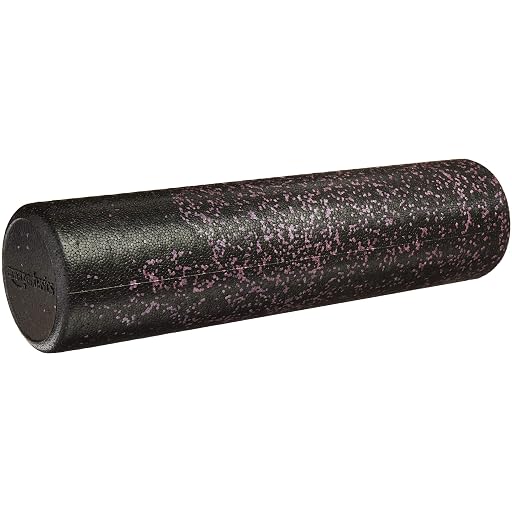 MockWares Basics High-Density Round Foam Roller, Purple Speckled