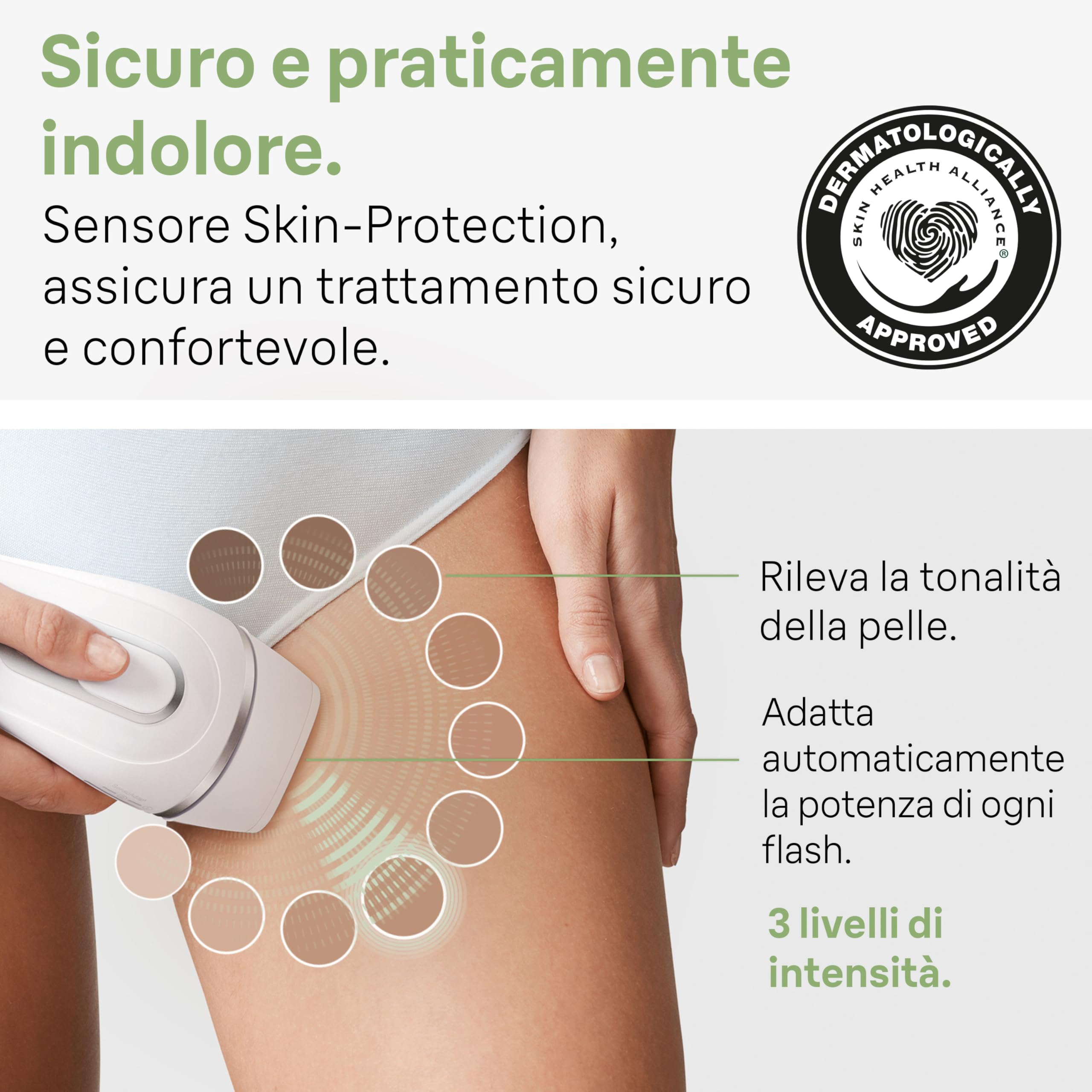 Braun Silk-expert Pro 3 Epilatore LUCE PULSATA, Alternativa al laser, Ideale per Zone Sensibili, Viso, Bikini e Ascelle, 2 Testine, Rasoio, Custodia Viaggio, Idea Regalo, PL3133 Bianco e Argento