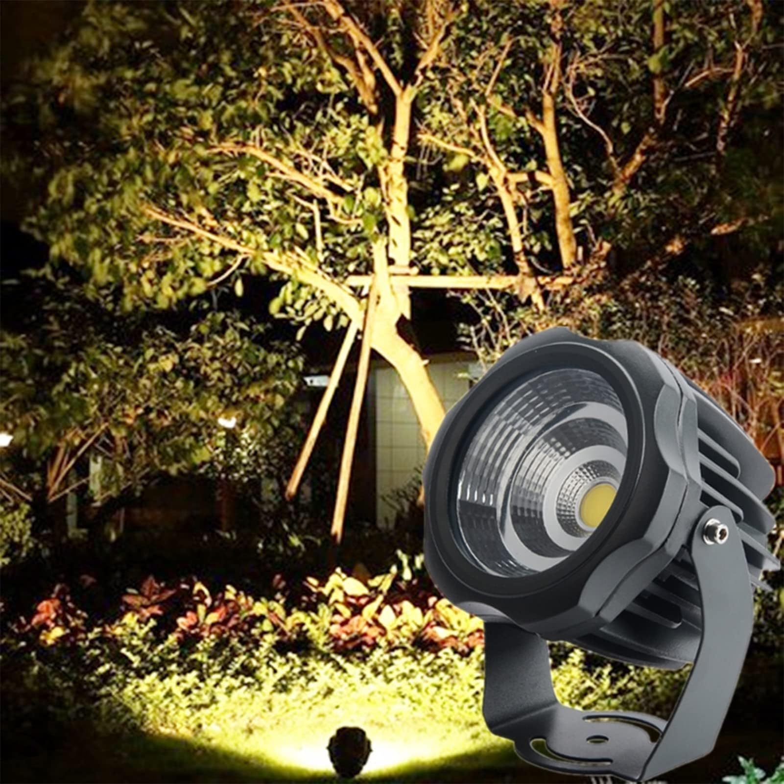 Proiettori A LED A Lungo Raggio - Faretto A Fascio LED Luci, Luci Per Alberi Rotonde COB Da 220V, Proiettore Ad Angolo Regolabile A LED, Per Esterni, Pareti, Pubblicità/insegne/luci Da Prato ( Color :