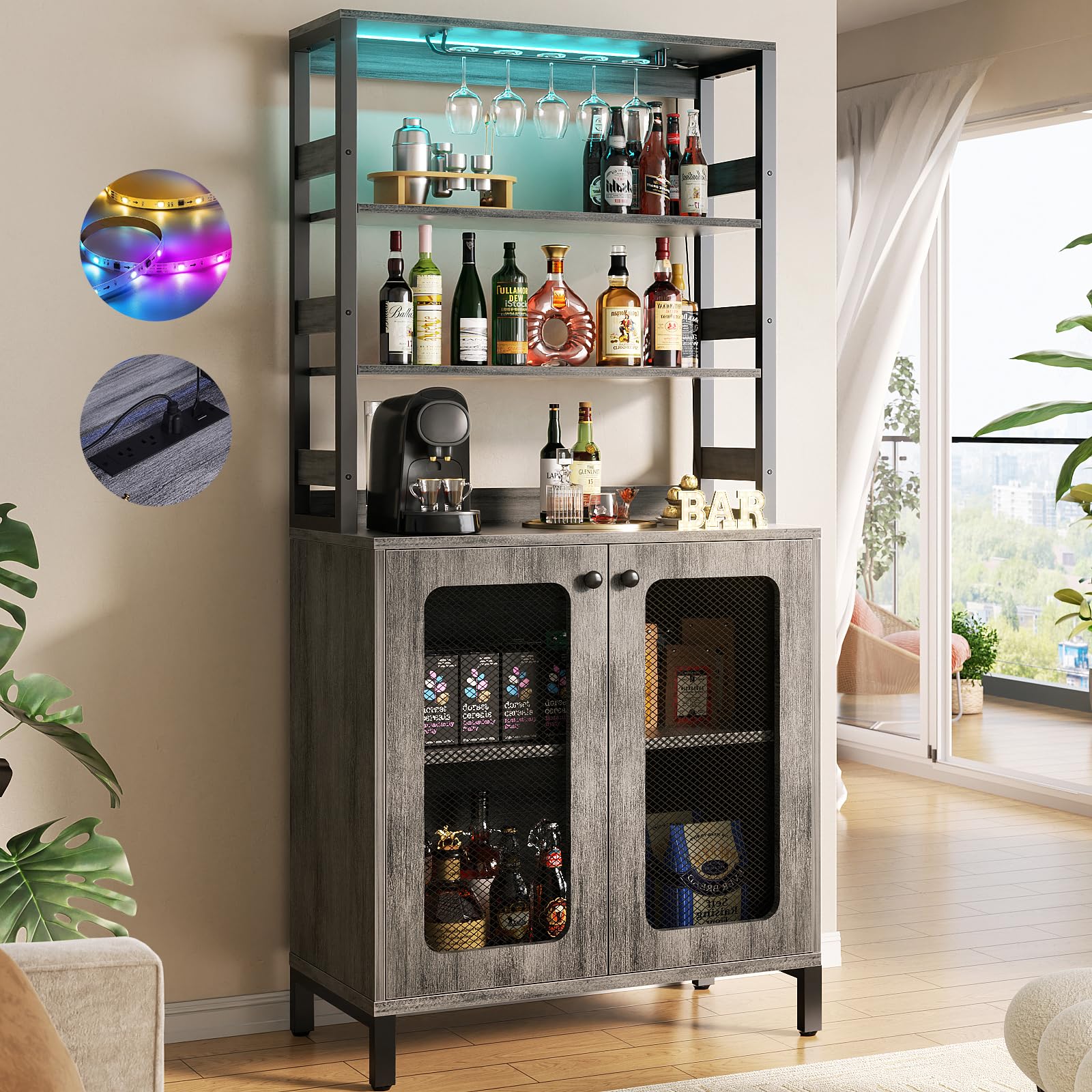 Aheaplus 67" Tall Cabinet
