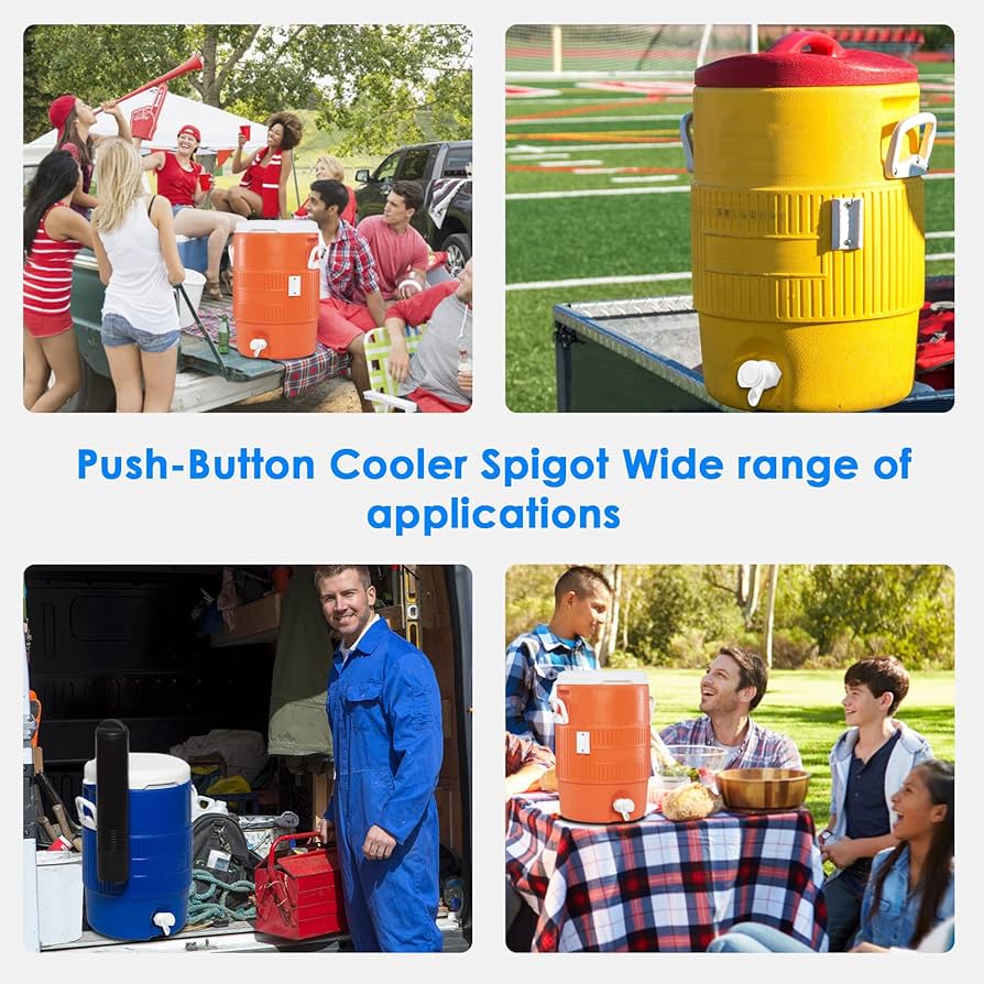 thumbnail: Omoojee Drukknop Spigot - 3 Stuks - Voor Igloo 2-10 Gallon Koelers