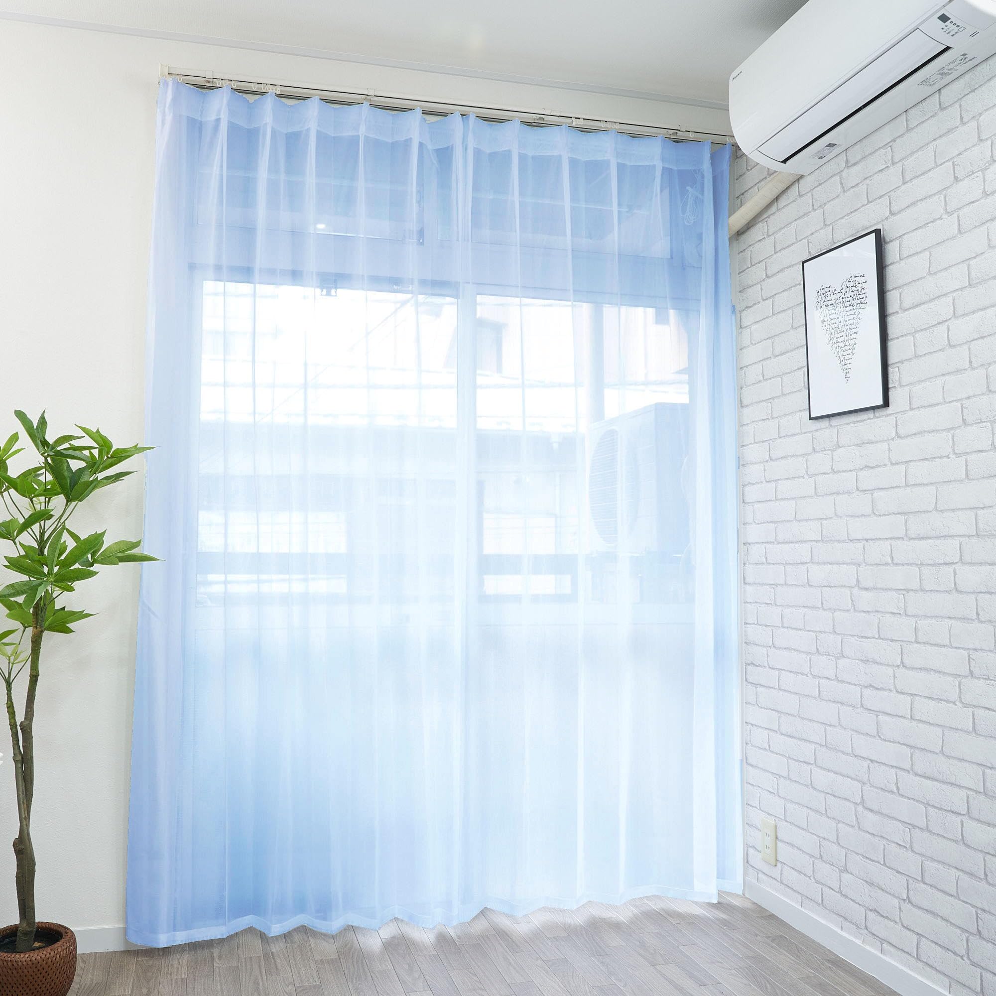 cloth shop布や レースカーテン 2枚組 幅100 x 丈176cm U…