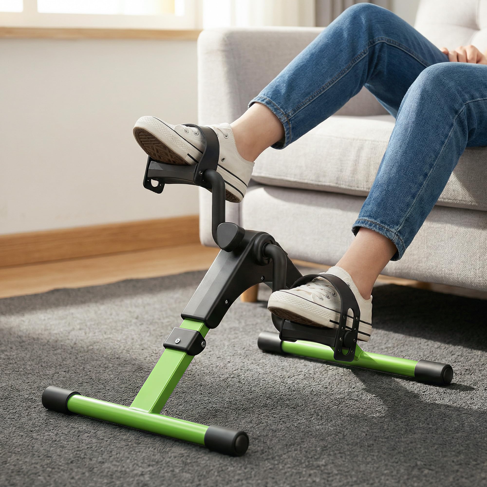 Pedaliera Cyclette Mini Bike per Riabilitazione di Gambe con Monitor LCD