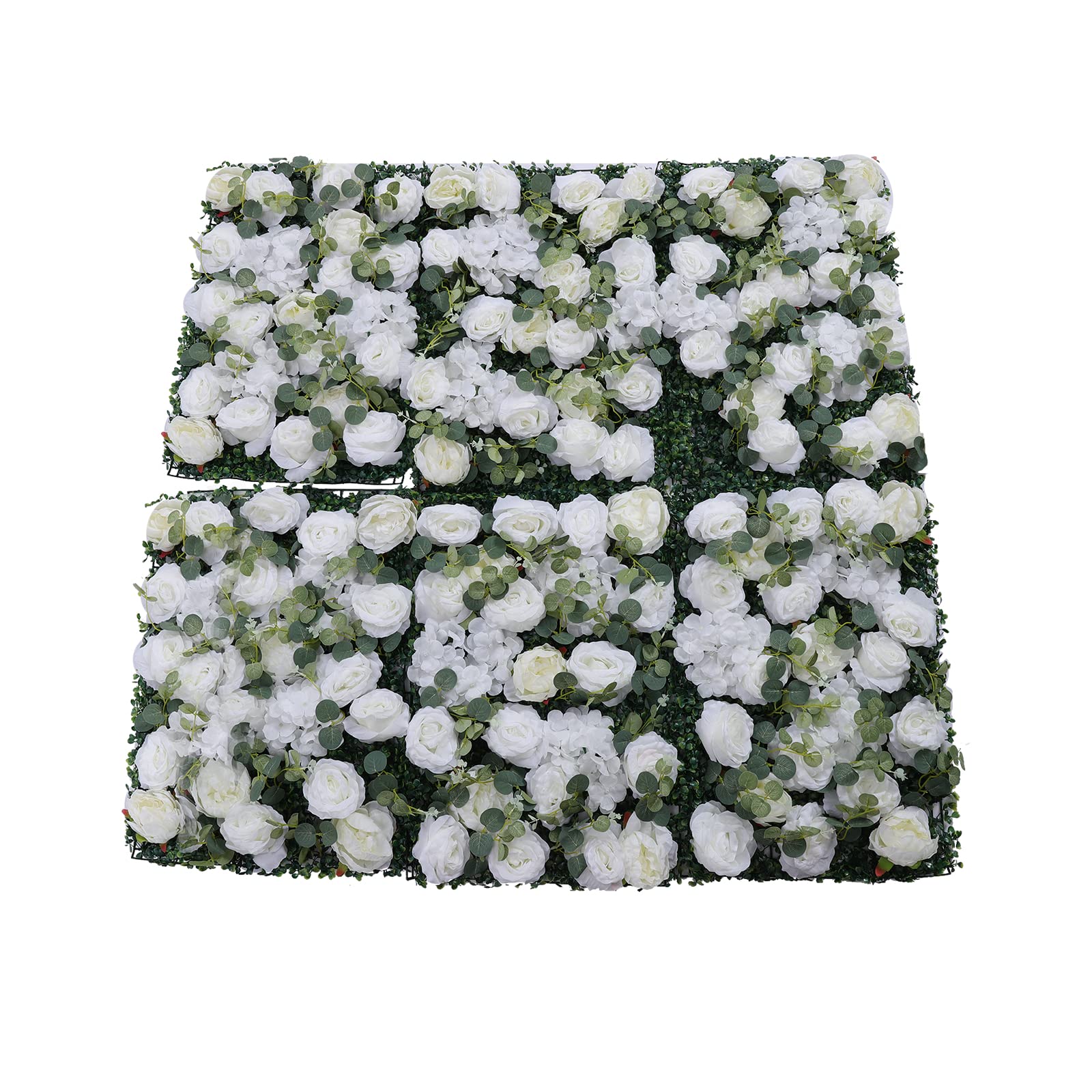6 Stück 60 * 40cm Blumenwand Deko Blumenwandpaneel Kunstblumen, Blumenwand für Hochzeit, Rosenwand Dahlienrose Blumenwandhintergrund für Party Heimdekoration