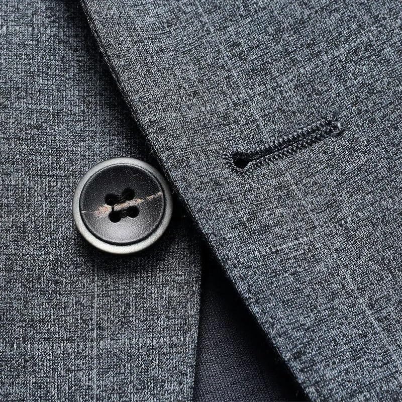 Men's Slim Fit Plaid Zhongshan Suit Jacket Spring Korean Wedding Banquet Business Casual4