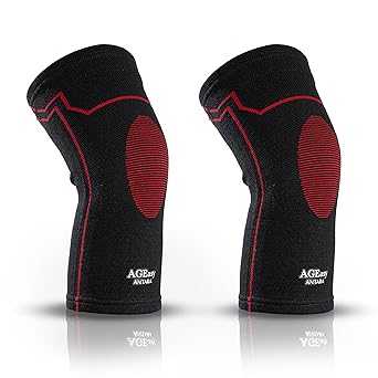 AGEasy Comfort Knee Brace | Knee Cap with Compression 3D Knit | Cotton Inner Lining for Skin Comfort | Anti-Slip Design | 4-Way Stretch for a Comfortable Fit (L)