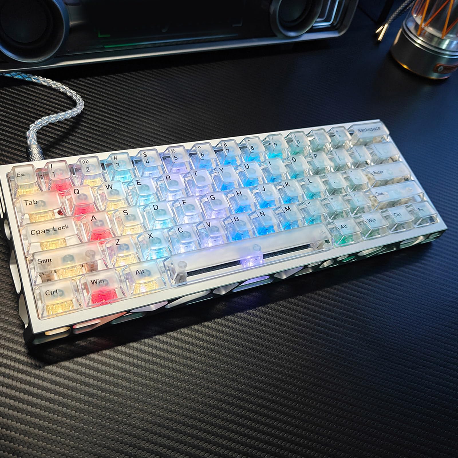 Mechanische Tastaturen aus Aluminiumlegierung, magnetische Achsen Technologie, ausgehöhlter Rahmen, schnelle Gaming Präzision, Aluminium Tastaturen, magnetische Schalter