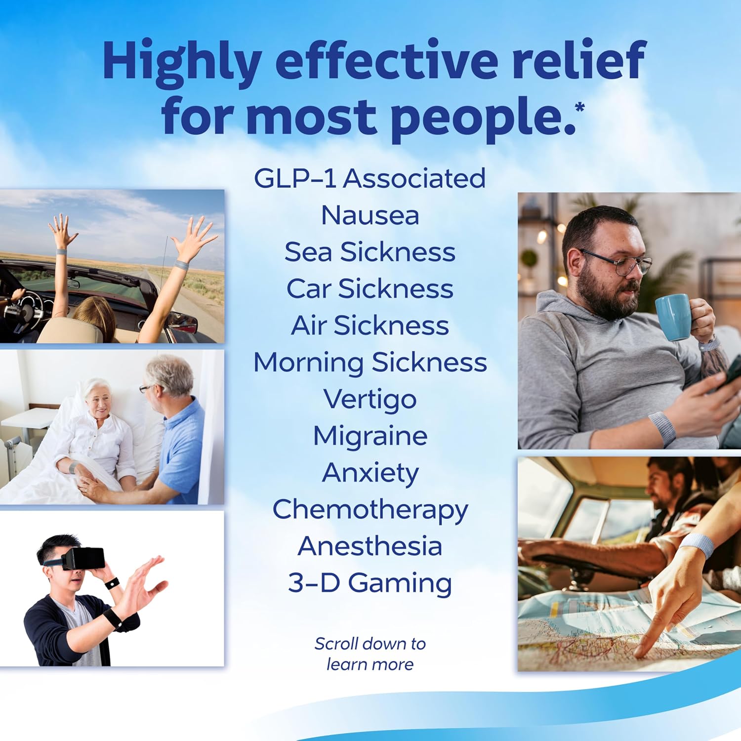 Sea-Band XL Sized Acupressure Wristbands
