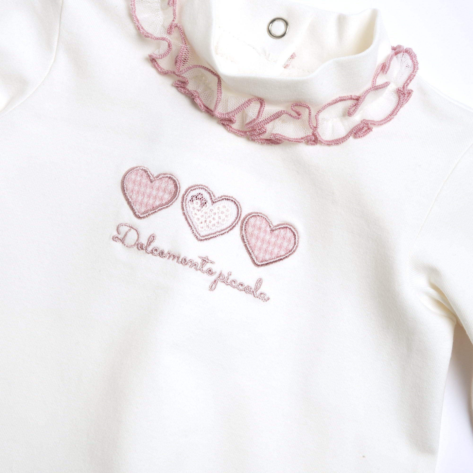 Chicco, Baby-T-Shirt mit Herzen, Rosa, Weiß