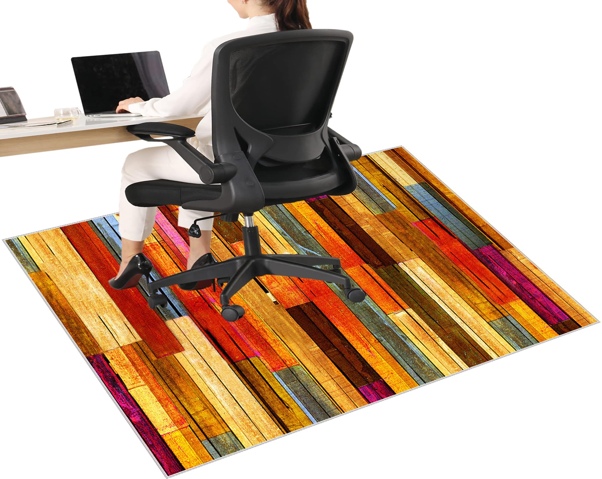 Office Chair Mat for Carpeted & Hardwood Floor Non Slip Computer Desk Chair Mat for Low Pile Carpet Floor Protector Mat for Rolling Chair Office Protector Rug Floor Mats for Office Chair 90 x 120 cm
