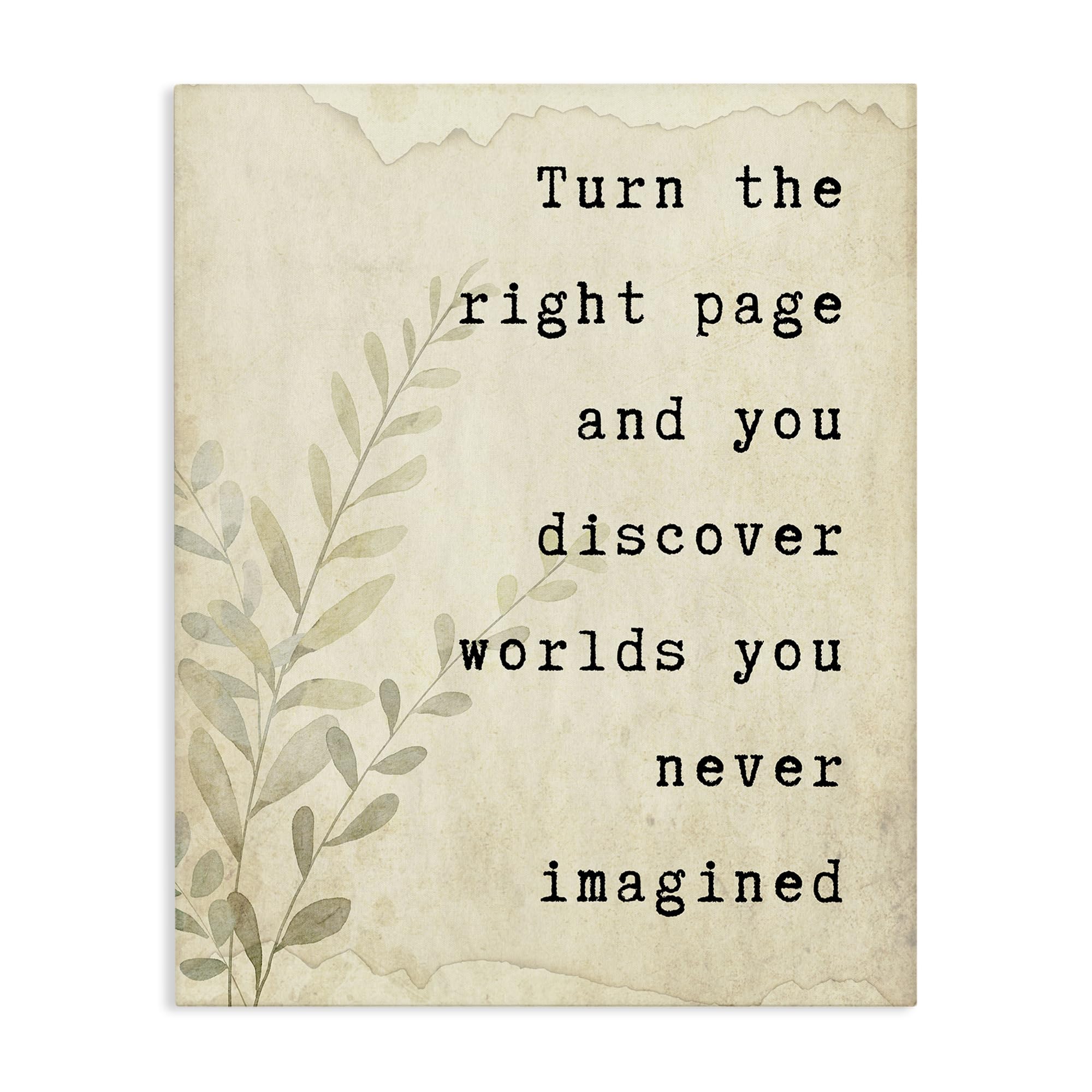 Stupell Industries 'Literary Wonders Quote', Canvas Art, 16 x 20 Inches, Easy to Hang and Sturdy, Made in USA, by Julia Frost