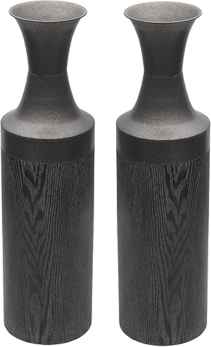 Miniatura 5 de Elements Jarrones decorativos de metal, color negro