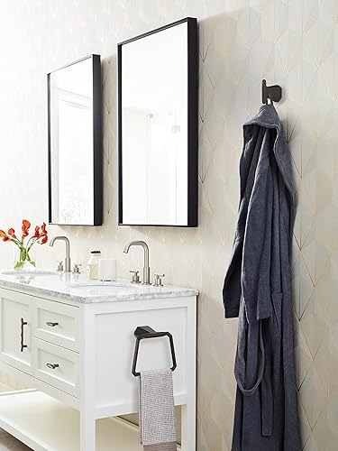 Vista 73 de Amerock BH36043CZ Toallero de bronce champán Toallero de 18 pulgadas (17.992 in) San Vicente Toallero de baño Accesorios de baño