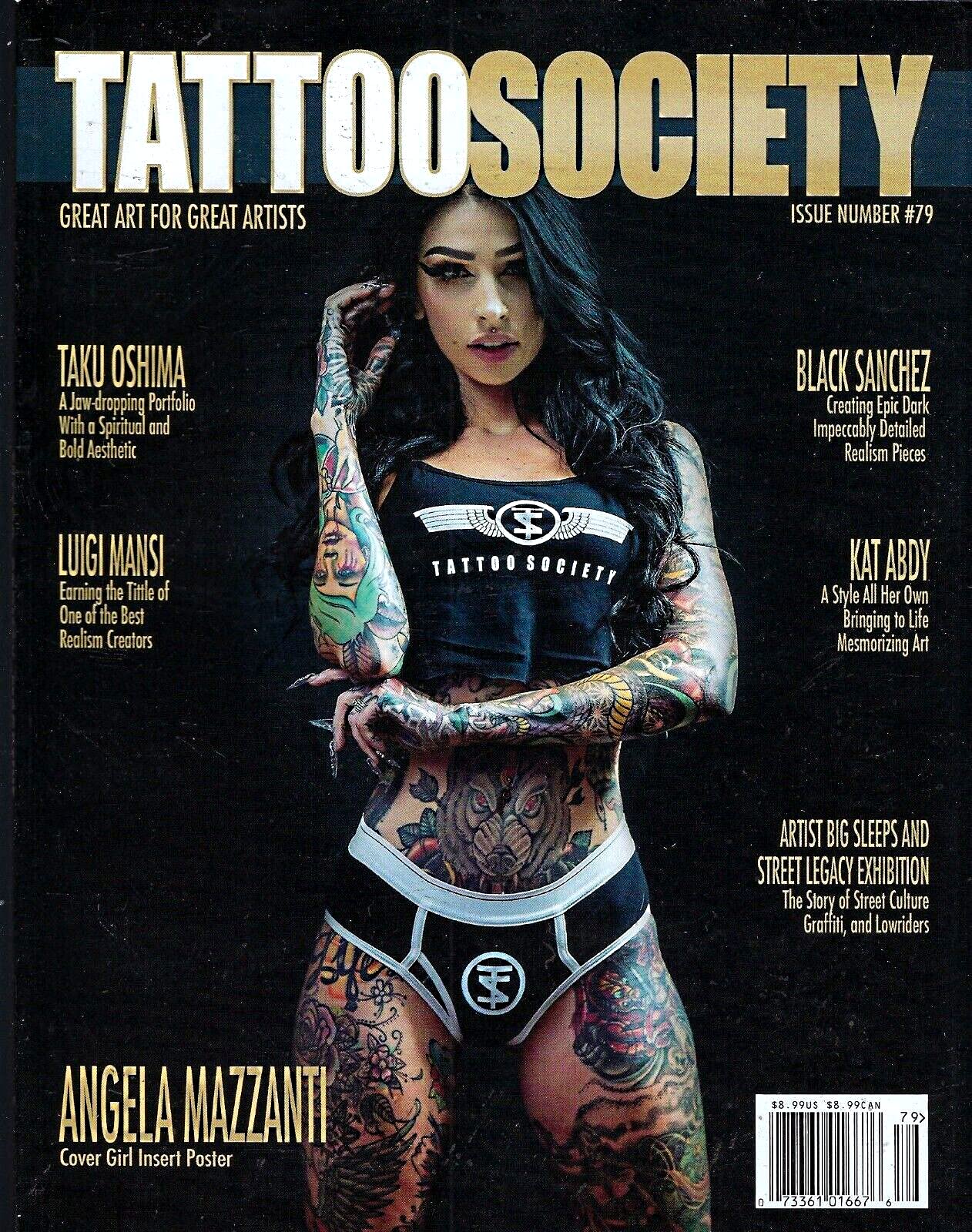 TATTOO SOCIETY Magazine 2022 Issue 79 ANGELA MAZZANTI Cover Single Issue Magazine