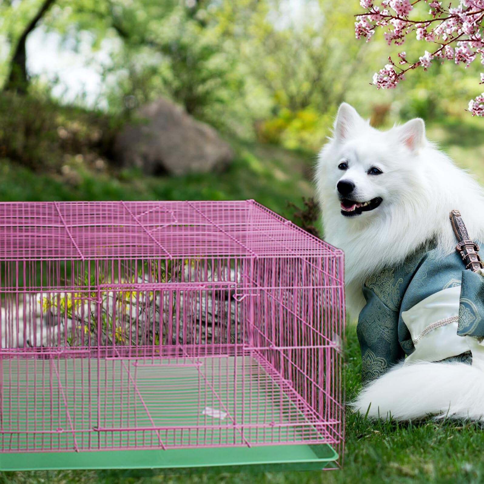 Fondo per Gabbia Coniglio Vaschetta Pet Tray in Plastico Verde Resistente a Usura e Macchie per Gabbia di Animali Domestici