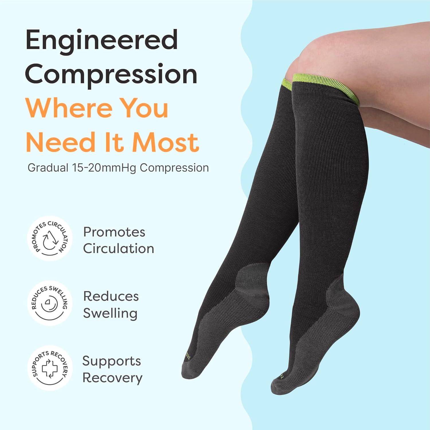 ZenToes Compression Socks for Women & Men, Knee High Socks Men With Ball of Foot Cushion - Image 7