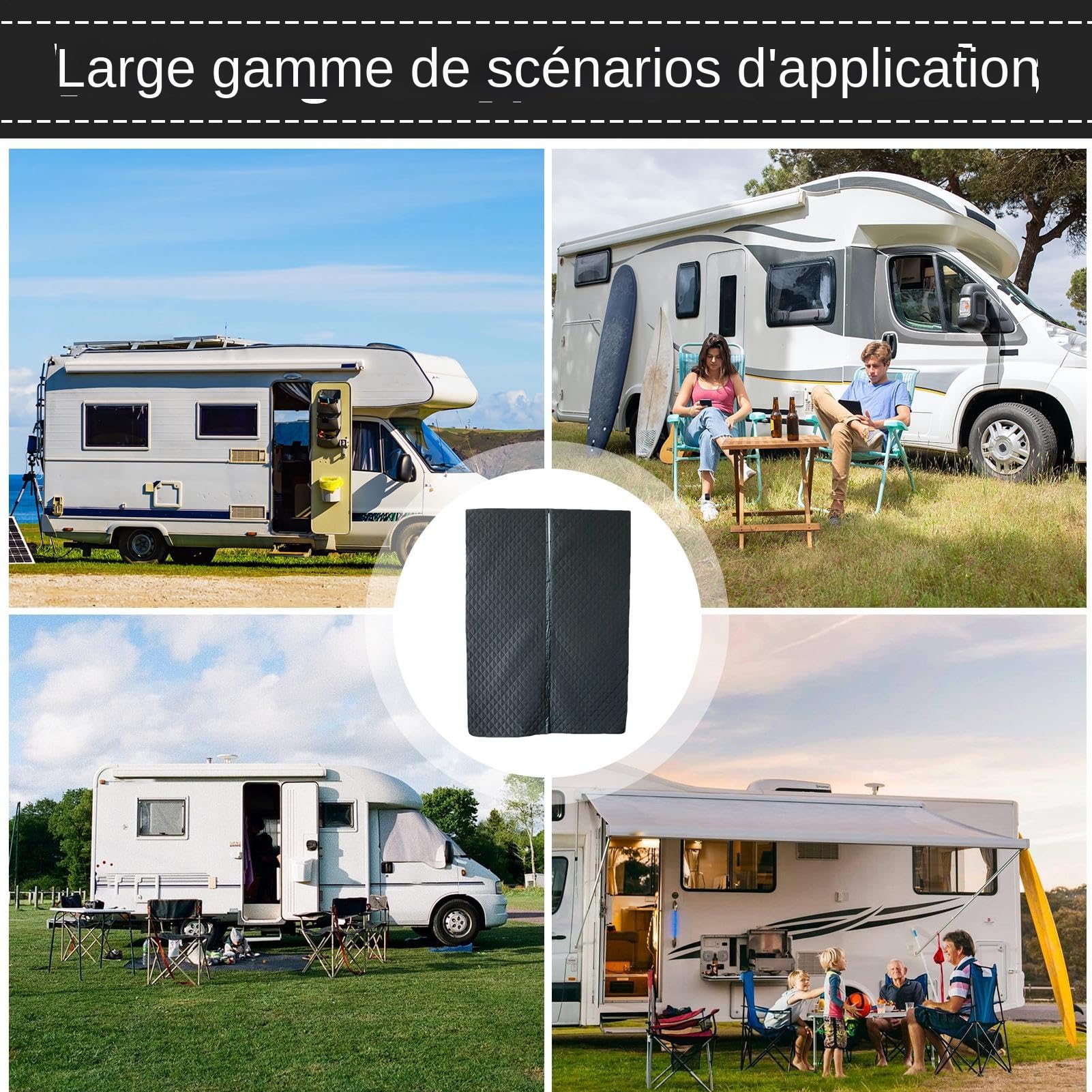 Aislante para Puerta Cortinas Antiviento para