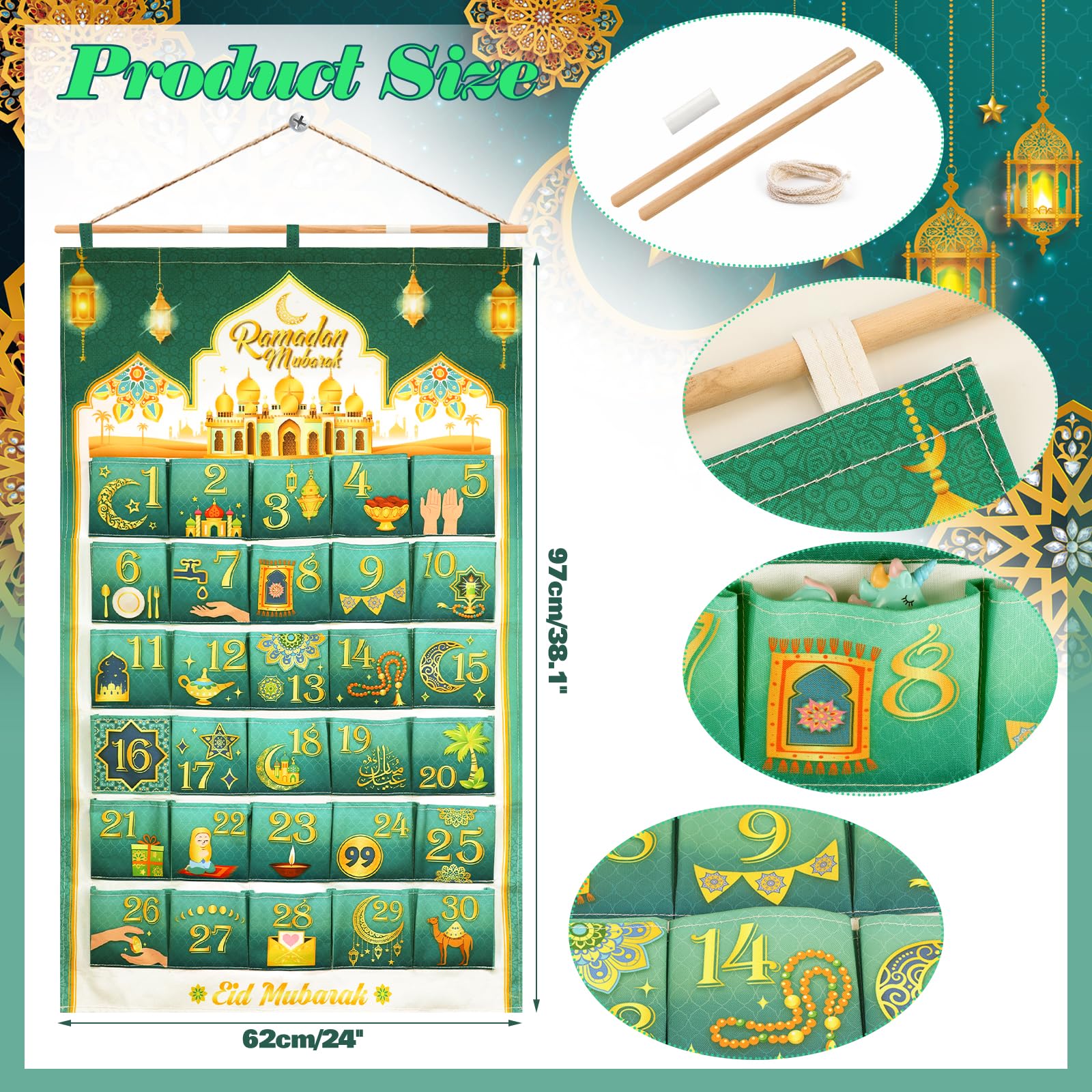 DPKOW 30 Ramadan Calendar with Pockets - Image 2