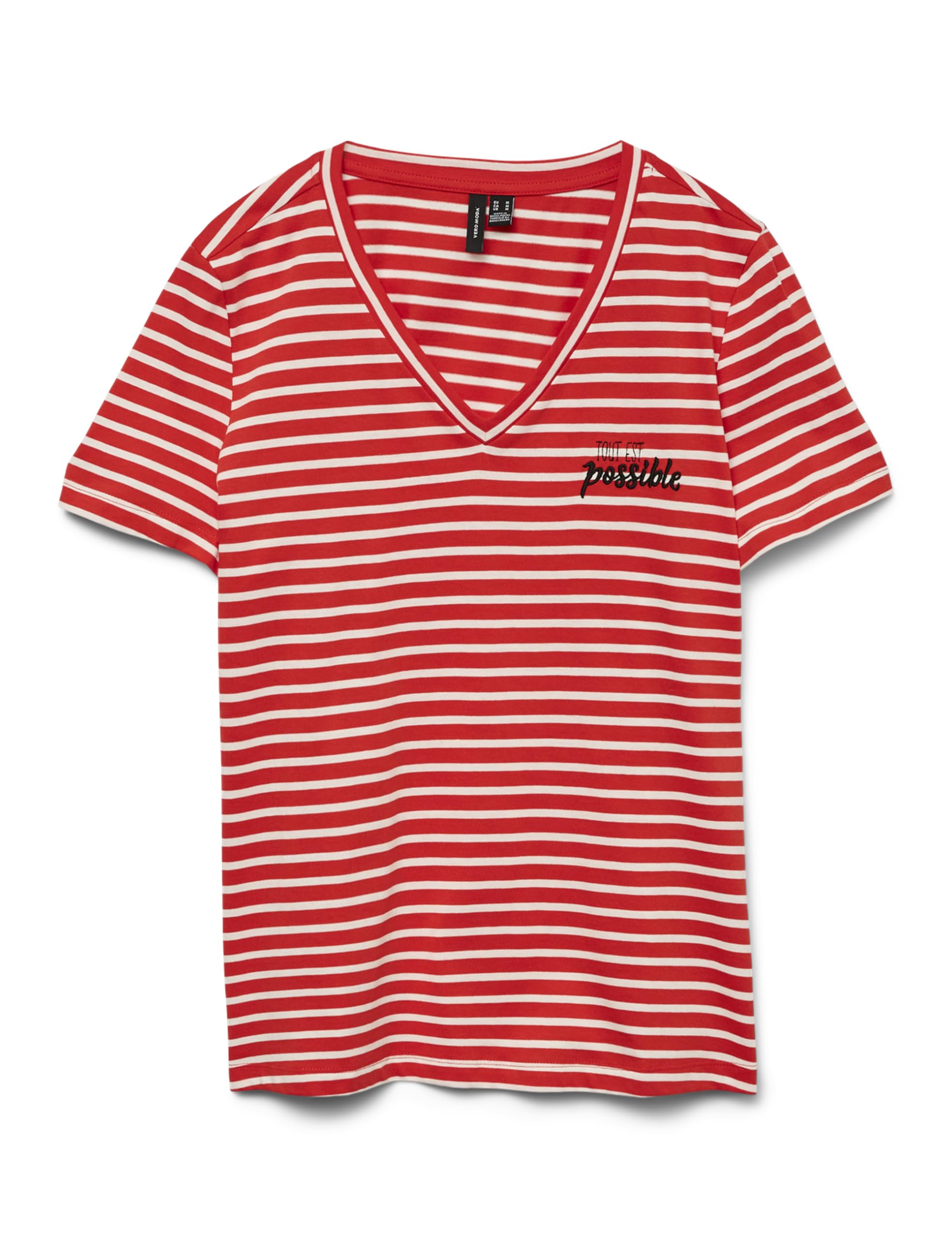 VERO MODA Vmjonna Vanessa SS Top Box JRS, Snow White, L