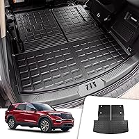 Rongtaod TPE Cargo Liner Trunk Mat & Backrest Protector for 2020-2026 Ford Explorer 6/7 Seater - Waterproof, Durable, Easy Clean