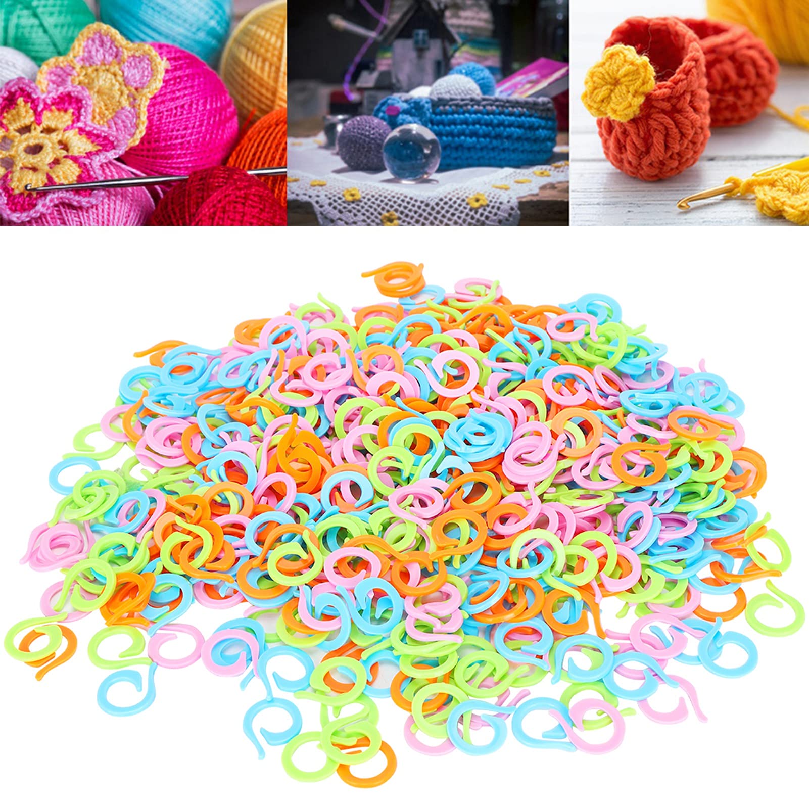 Lot de 100 marqueurs de point en métal colorés pour crochet, vêtements, projets de bricolage