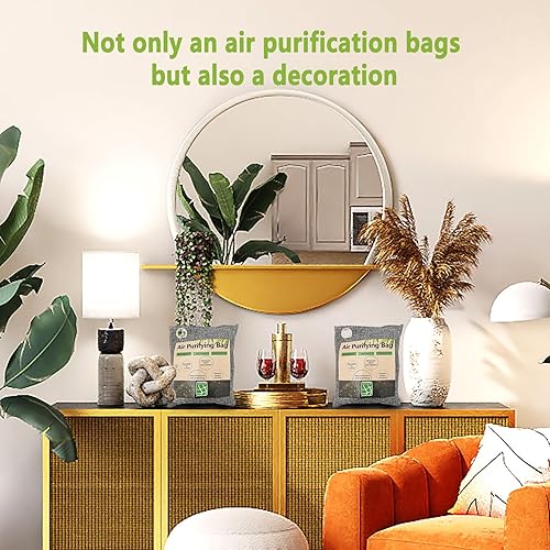 Miniatura 6 de Nature Fresh - Bolsas de carbón (grandes, paquete de 4, 7.05 onzas cada una) absorbentes de olores, reducen los olores naturalmente con bolsas