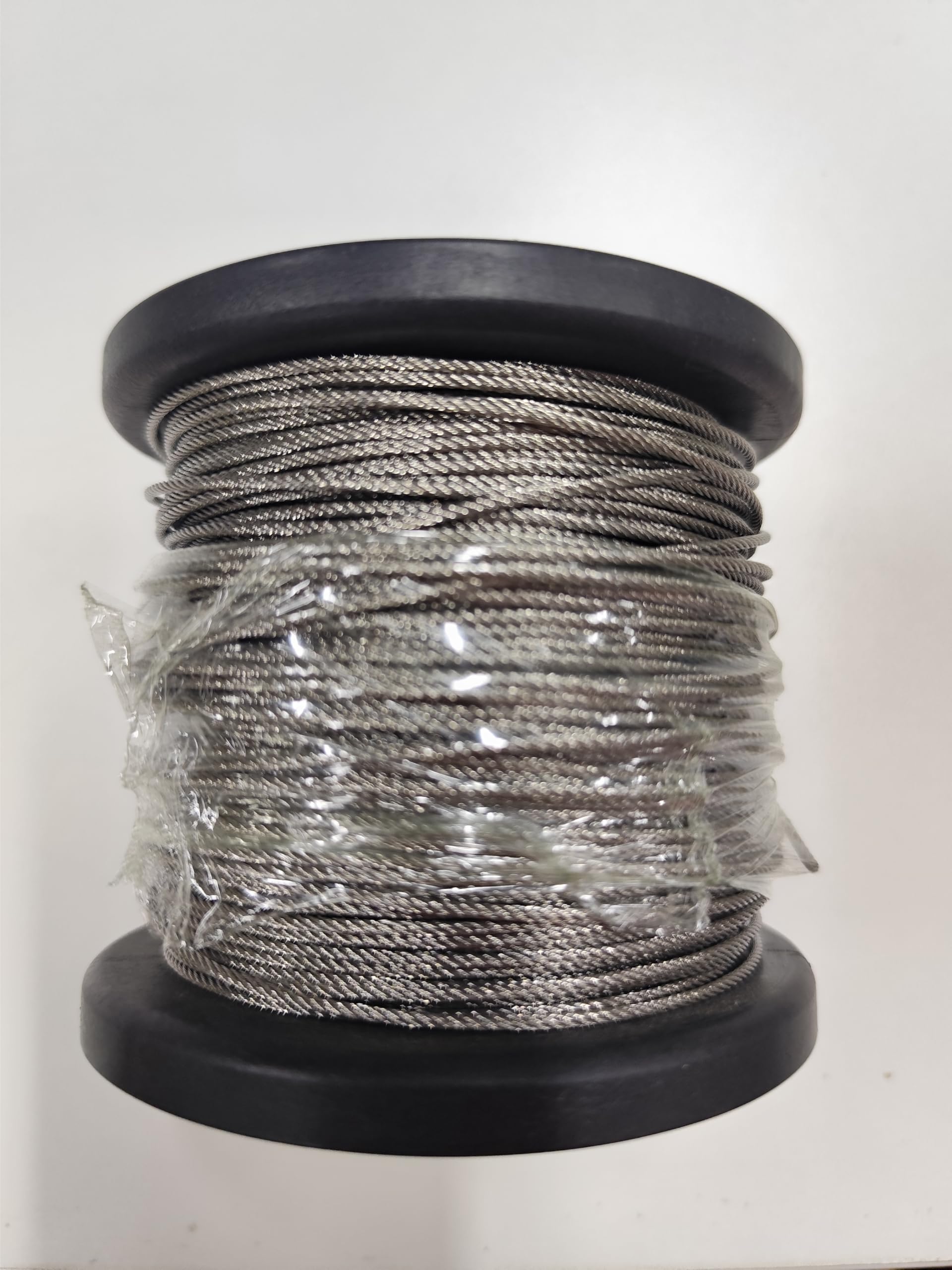 Câble Métallique Acier Inoxydable 304 3mm 100m + 100 Pinces - Charge 517kg, Polyvalent Intérieur Extérieur