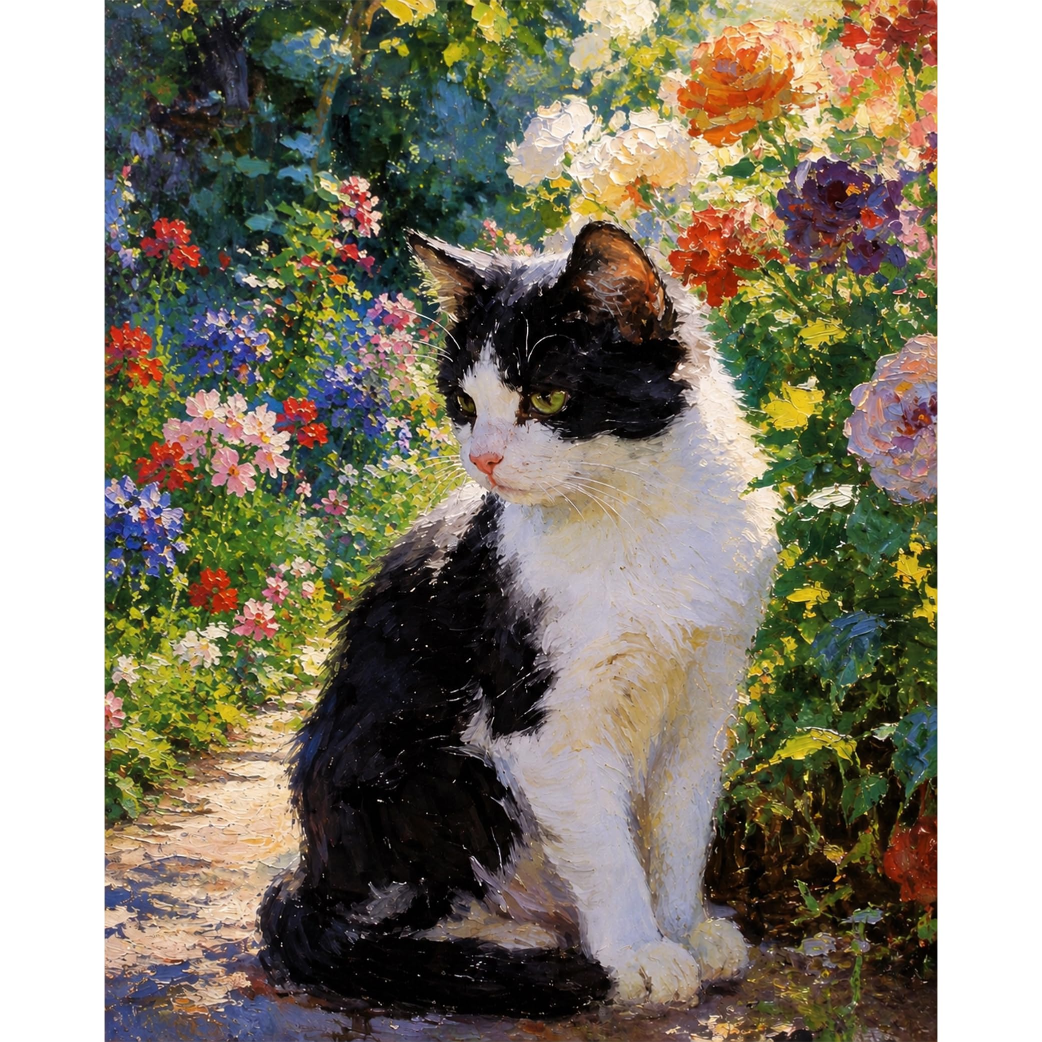 Cat Paint by Numbers for Adults, Painting by Numbers for Adults 12x16inch
