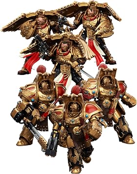 JOYTOY Warhammer 40K Legio Custodes 1/18 Action Figures Legio Custodes Aquilon Terminator Squad Custodian Venatari Squad 6PCS Model Collection