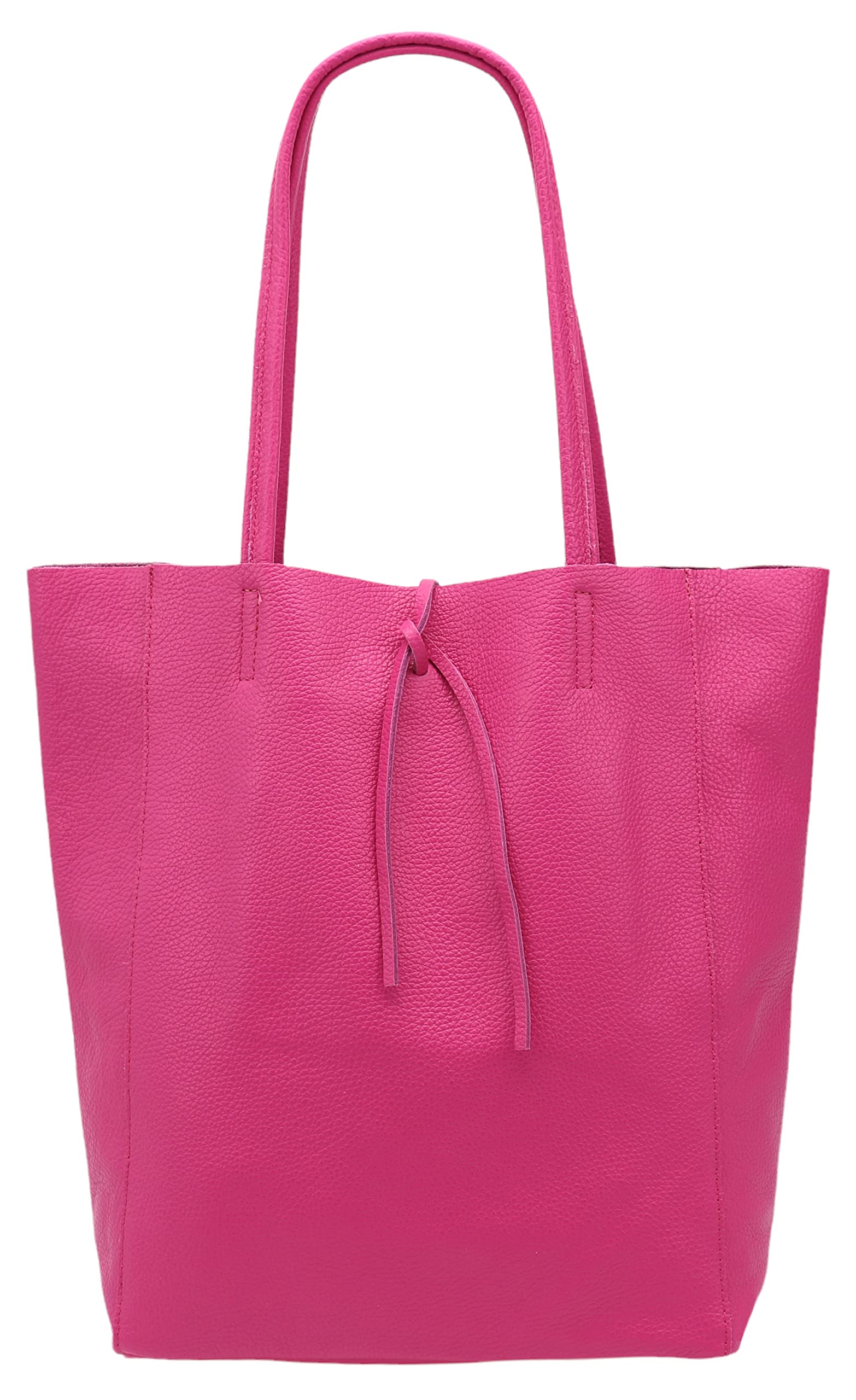 SH Leder ® Kora G266 - Bolso bandolera para mujer (piel de vacuno, 37 x 29 cm, con bolsillo interior), Rosa., L