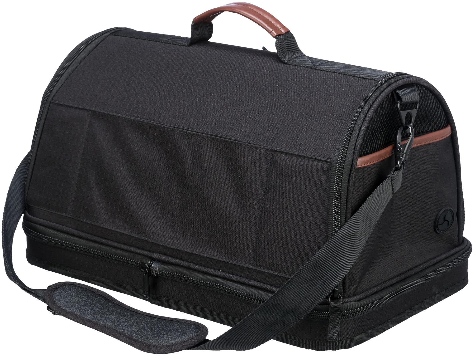 TRIXIE Airline Bag Gate, Avión Bolsa de Viaje para Perros, 28 × 25 × 45 cm, Negro - 28906