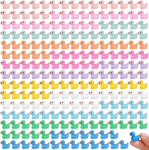 220 figuras miniatura de resina de pato para fiesta de cumpleaños, paisaje, acuario, decoración de bricolaje, bonsái, decoración interior, Navidad,