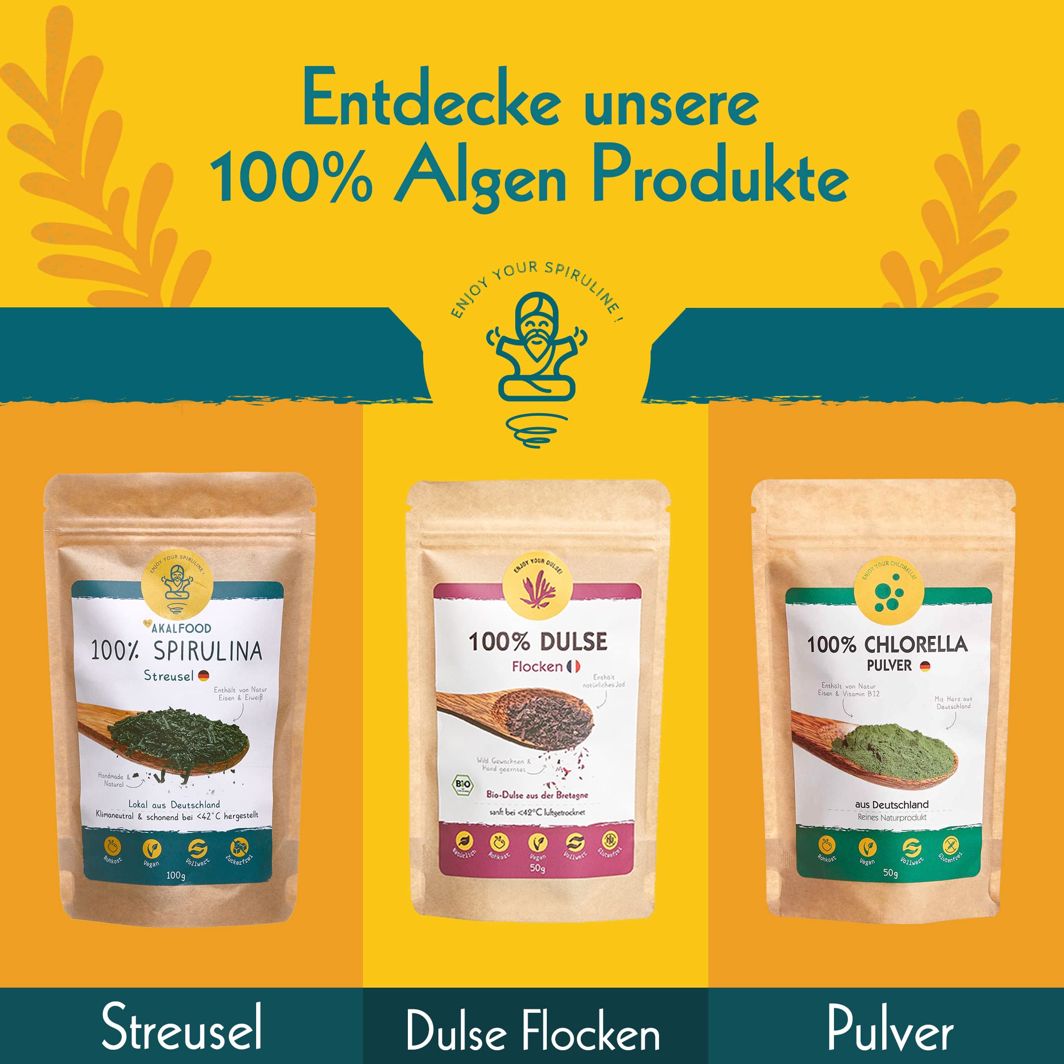 Bio Spirulina Presslinge in vioIetteglas | Ökologische Vitalstoffe Rohkost, glutenfrei, vegane Ernährung voller Nährstoffe, Reines Naturprodukt aus deutschem Anbau, ohne Zusätze (300g)