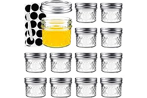 asika 4 oz Canning and Mason Jars with Lids