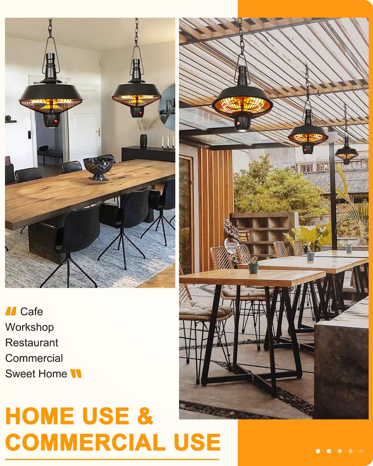 Star Patio Electric Patio Heater, Outdoor Heater with Remote and Touch