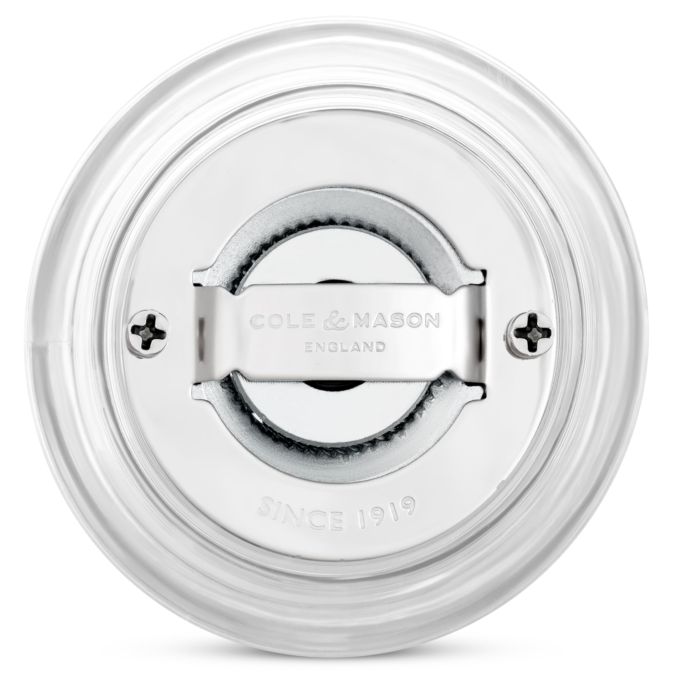 Cole & Mason London Salz und Pfeffermühle Acryl 22 cm, Keramikmahlwerk | Pfeffer und Salzmühle Klein, Precision+ Einstellbarem Malwerk, Gewürzmühle gefüllt, Transparent Acryl/Edelstahl, Geschenkset