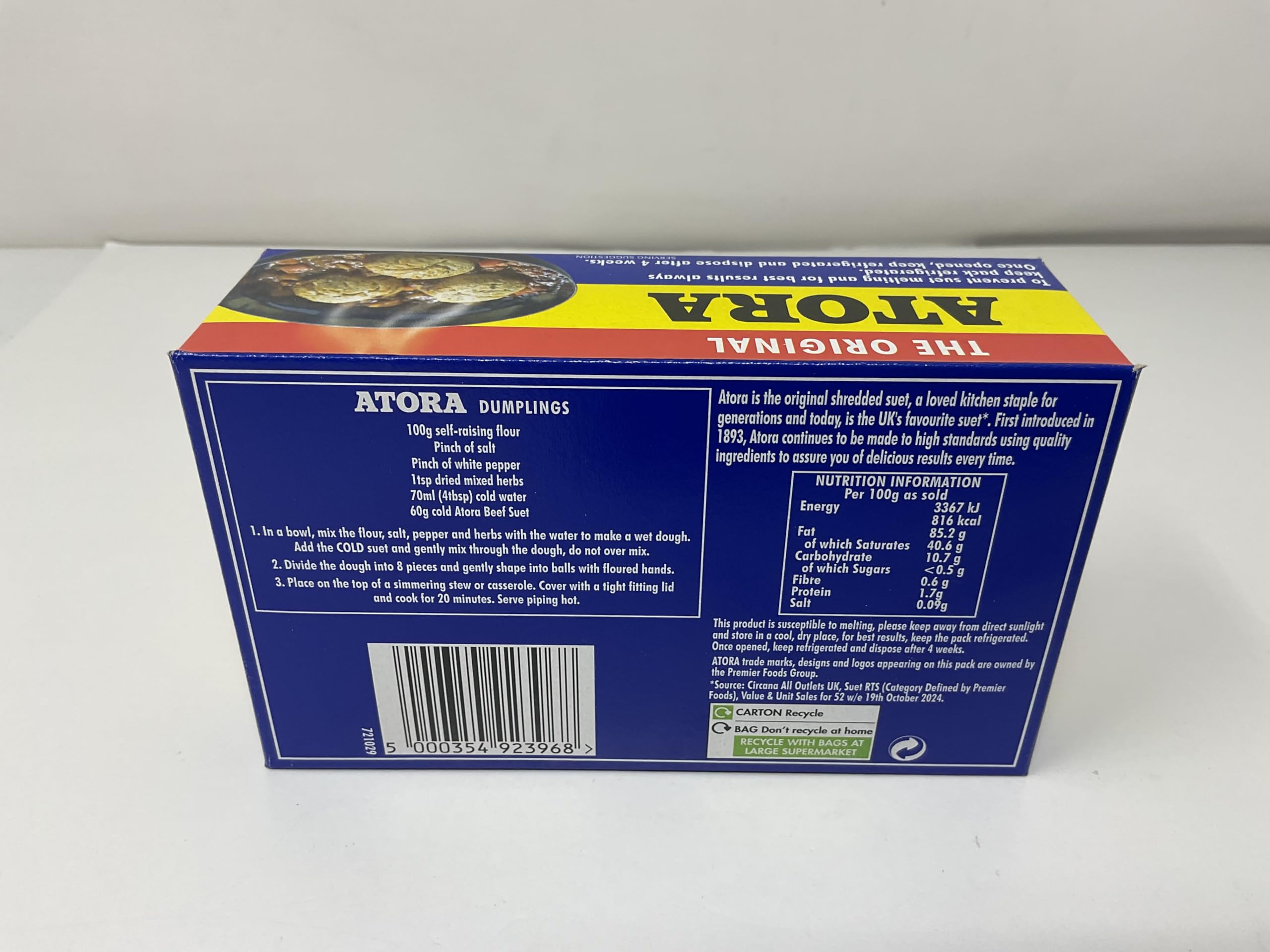 Atora The Original Shredded Suet 3 x 200g