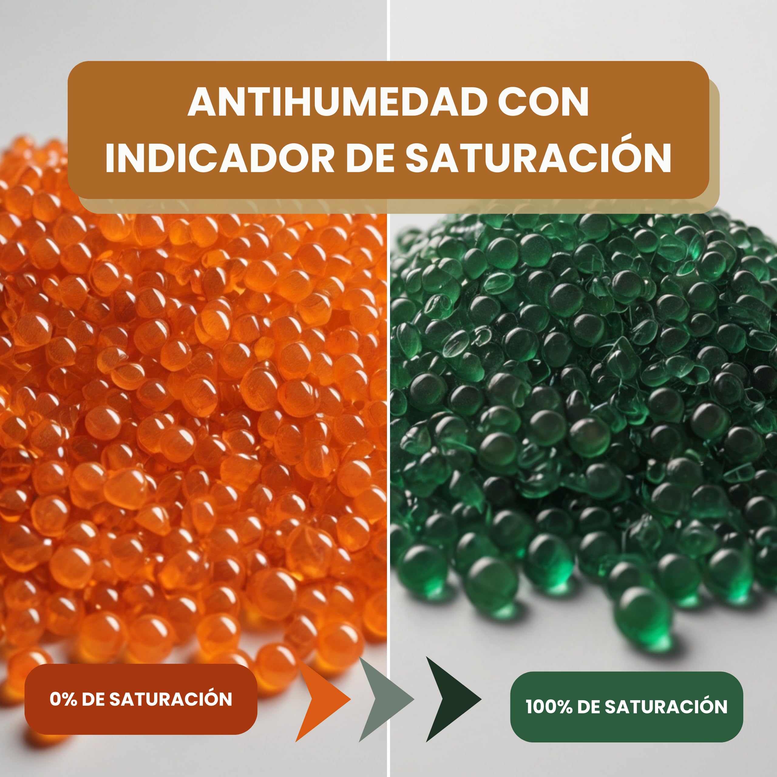 Gel de Sílice Naranja Indicador Humedad 5KG Antihumedad Natural