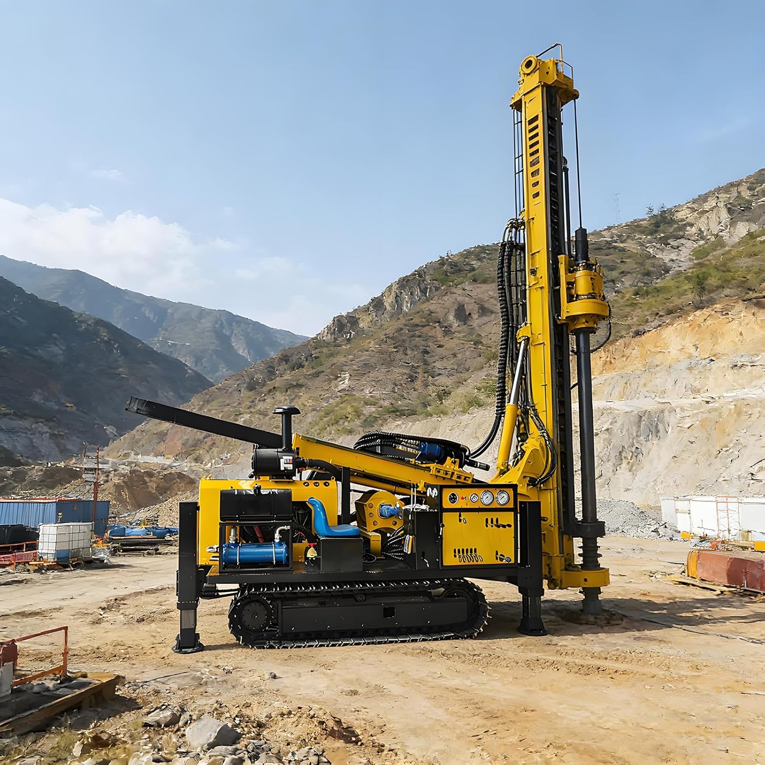 Full Hydraulic Crawler Coring Drill Rig for Geotechnical Drilling, Core Extraction – Ideal for Geotechnical Specialists and Field Technicians